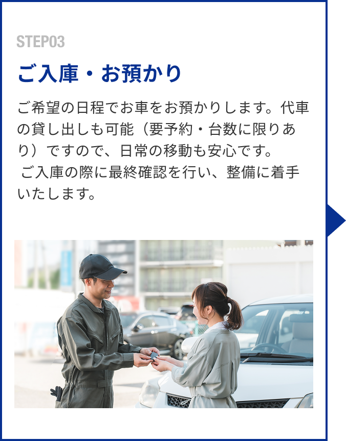 ご入庫・お預かり